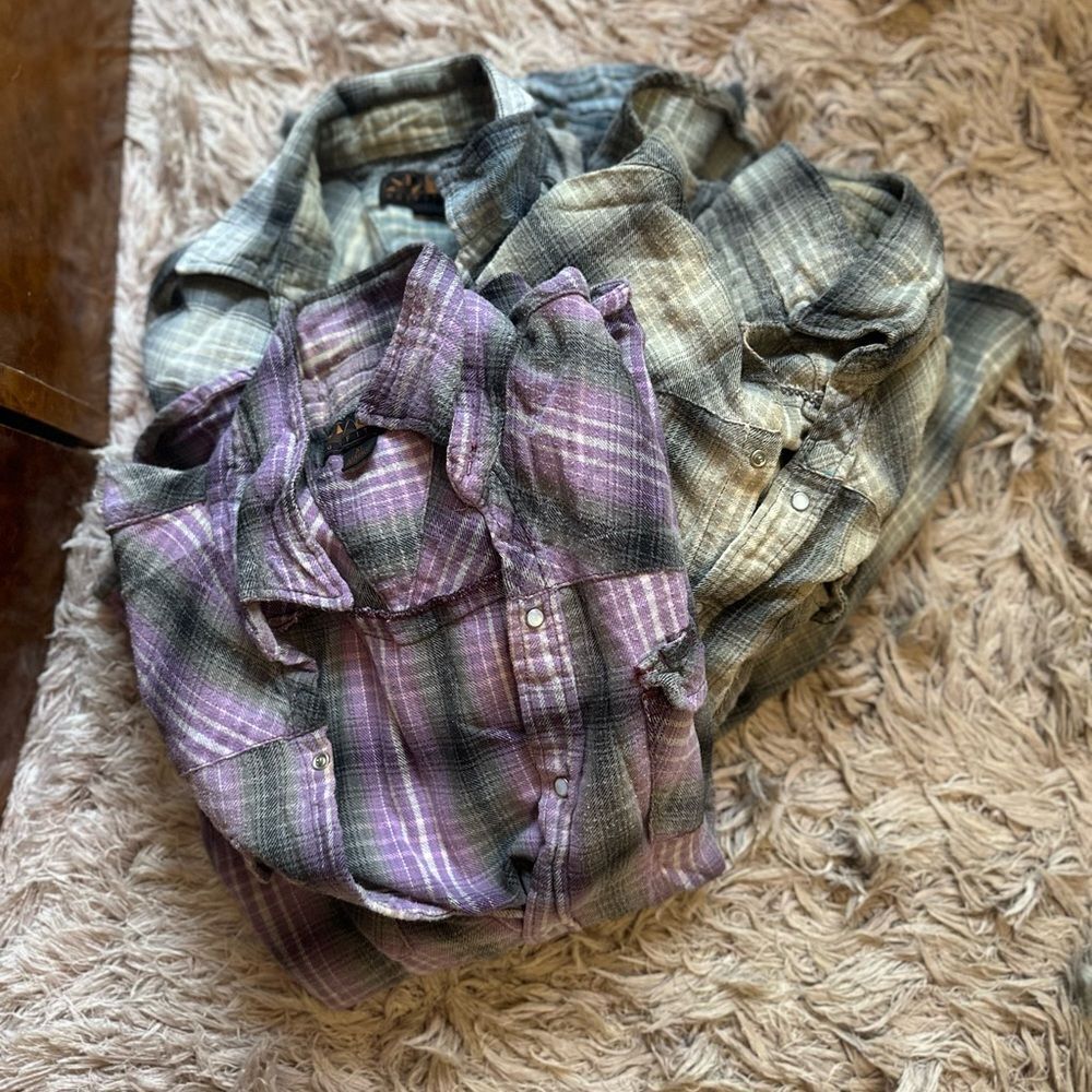 Plaid Men's Shirt bundle (set of 3)